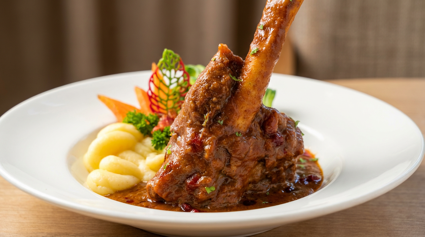 Slow Smoked Bone in Lamb Shank