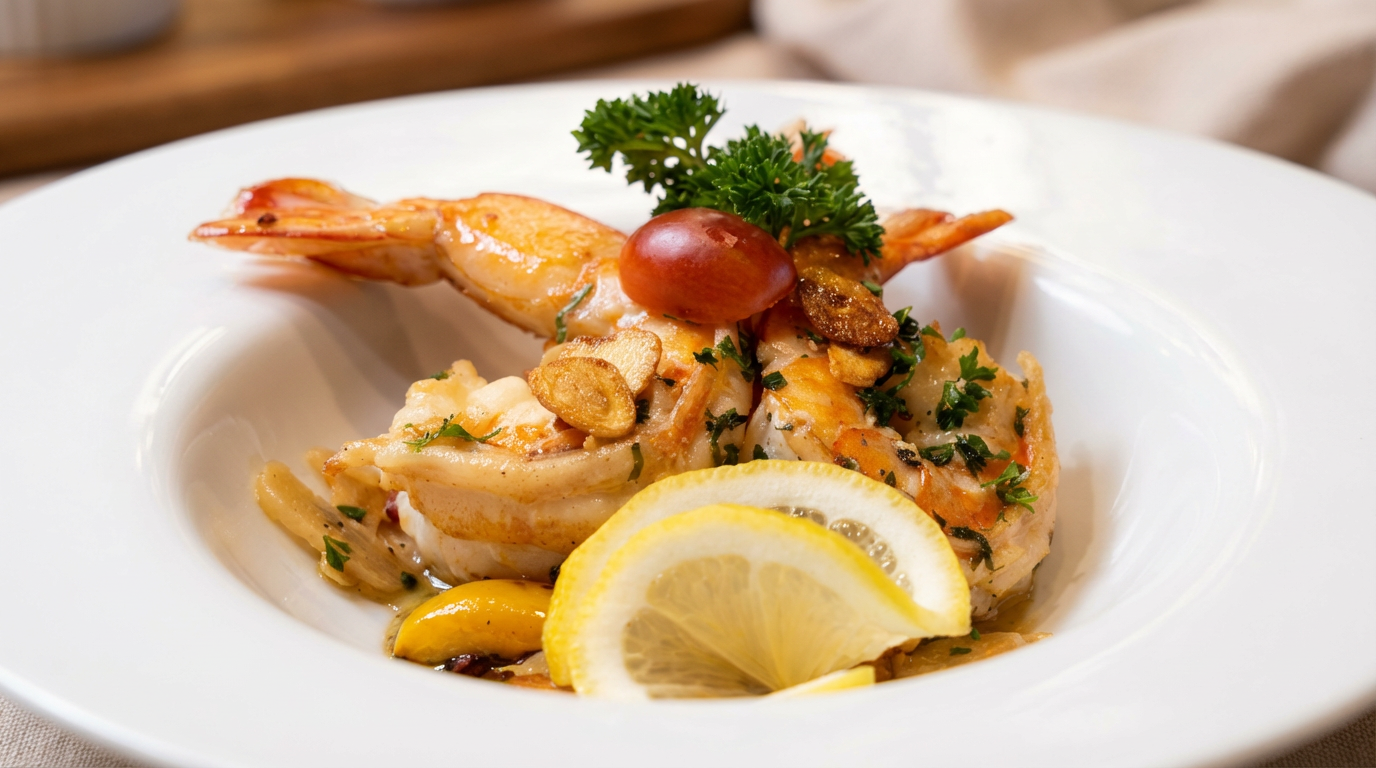 Garlic Butter Prawns with Lemon and Parsley