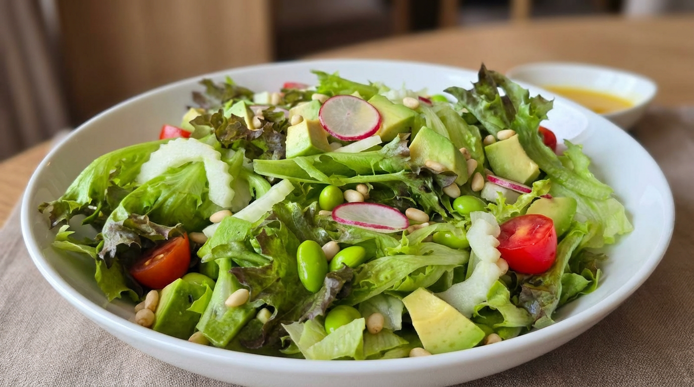 Mixed Green Salad with Pine Nuts